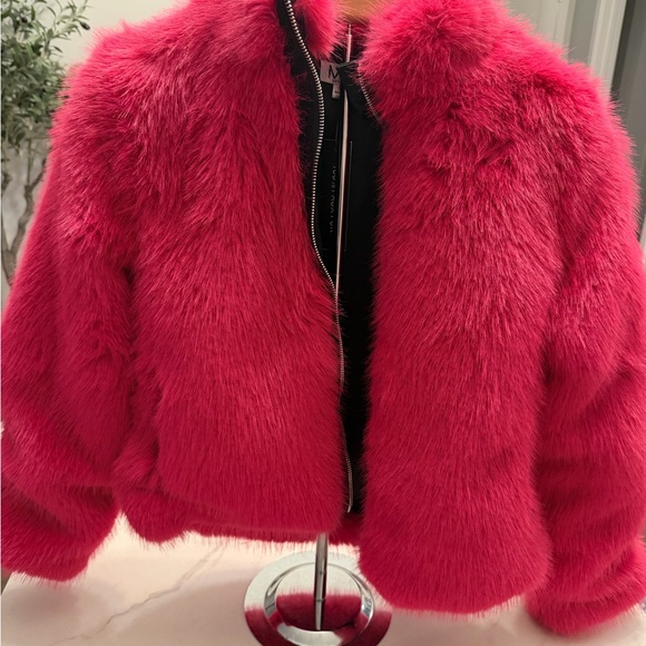 Kids Fuzzy Red Teddy Jacket